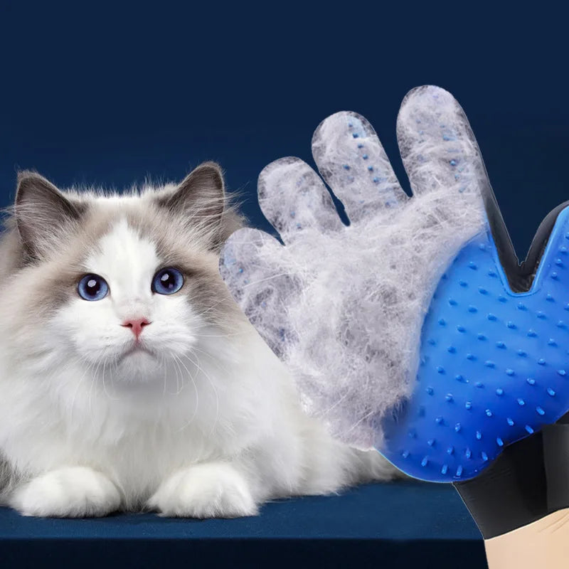 Pet Hair Remover Gloves Cat Grooming Hair Deshedding Brush Dog Comb Pet Bath Remover Clean Massage For Animal Massage Supplies