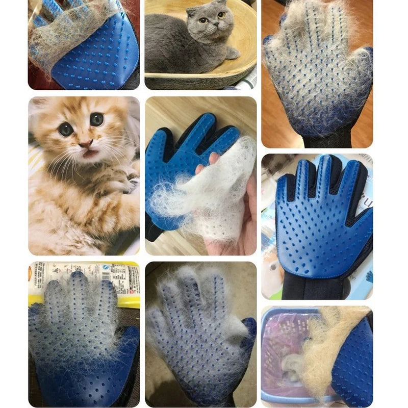 Pet Hair Remover Gloves Cat Grooming Hair Deshedding Brush Dog Comb Pet Bath Remover Clean Massage For Animal Massage Supplies