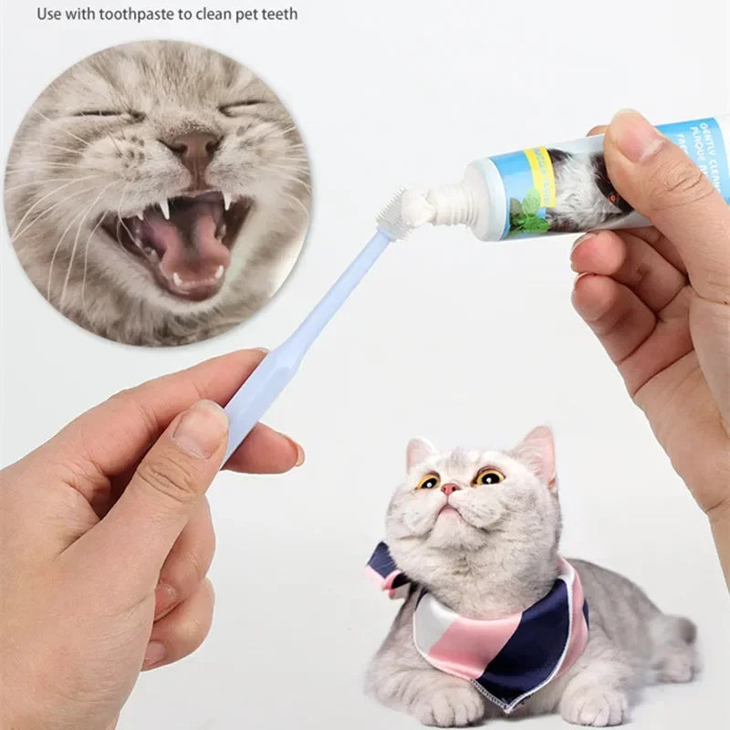Cat Toothbrush Soft Hair Brush for Cats Mouth Cleaning