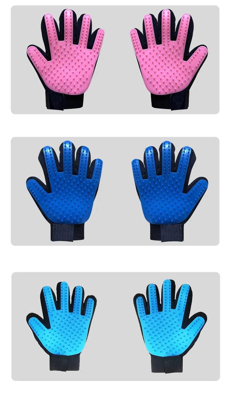 Pet Hair Remover Gloves Cat Grooming Hair Deshedding Brush Dog Comb Pet Bath Remover Clean Massage For Animal Massage Supplies