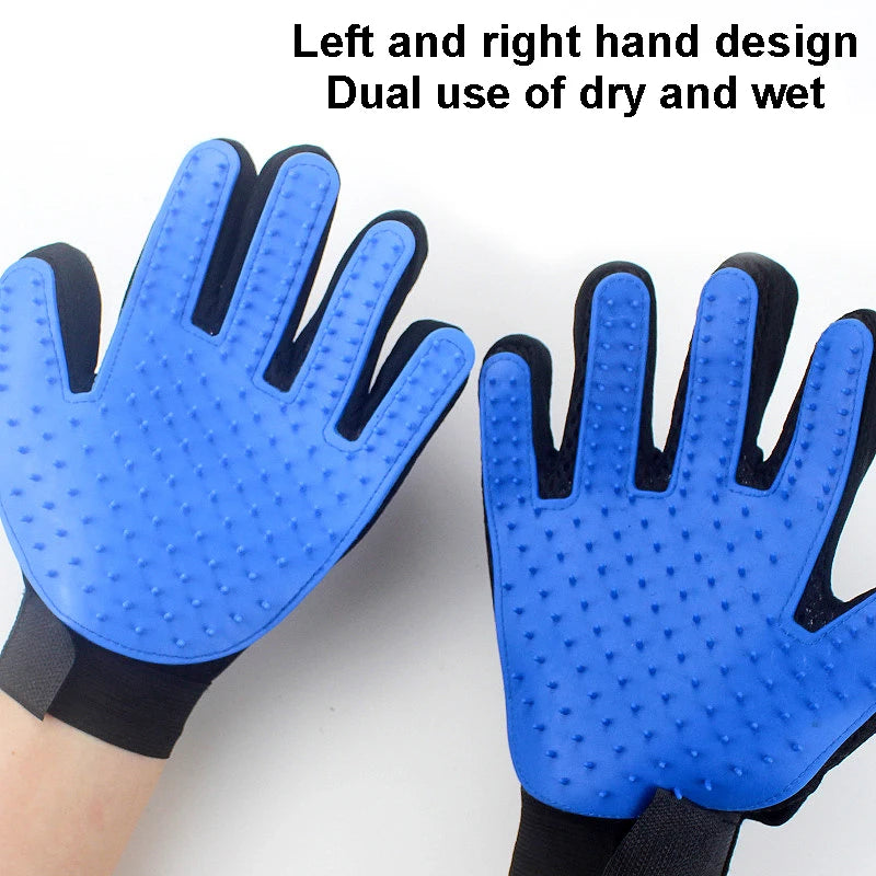 Pet Hair Remover Gloves Cat Grooming Hair Deshedding Brush Dog Comb Pet Bath Remover Clean Massage For Animal Massage Supplies