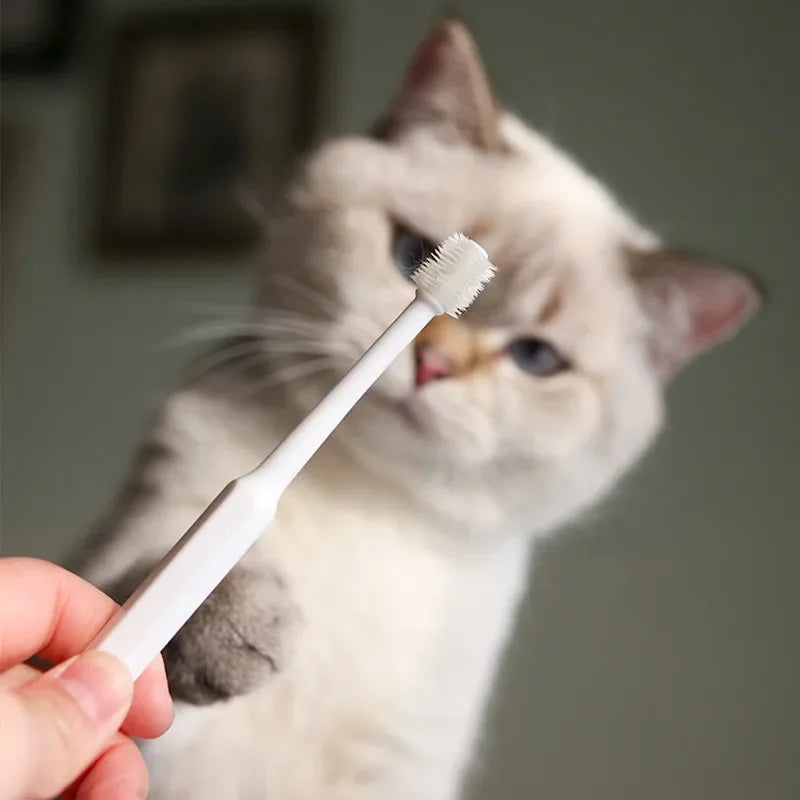 Cat Toothbrush Soft Hair Brush for Cats Mouth Cleaning