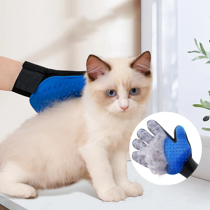 Pet Hair Remover Gloves Cat Grooming Hair Deshedding Brush Dog Comb Pet Bath Remover Clean Massage For Animal Massage Supplies
